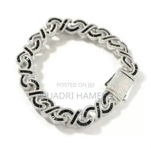 12mm Cubic Zirconia Cuban Bracelet Available As