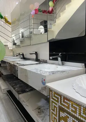 High Quality 60cm Luxury Marble Cabinet With Led Mirror