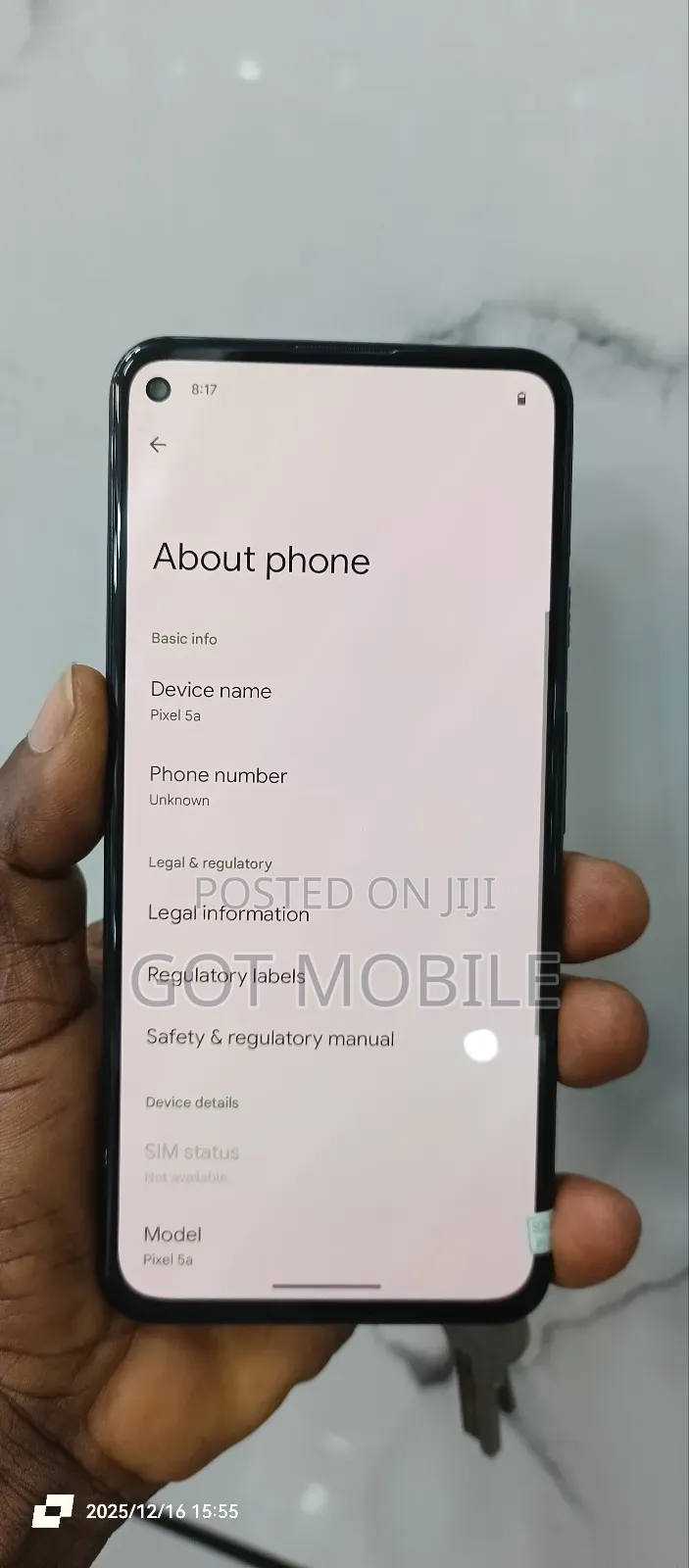 Google Pixel 5a 5G 128 GB Black