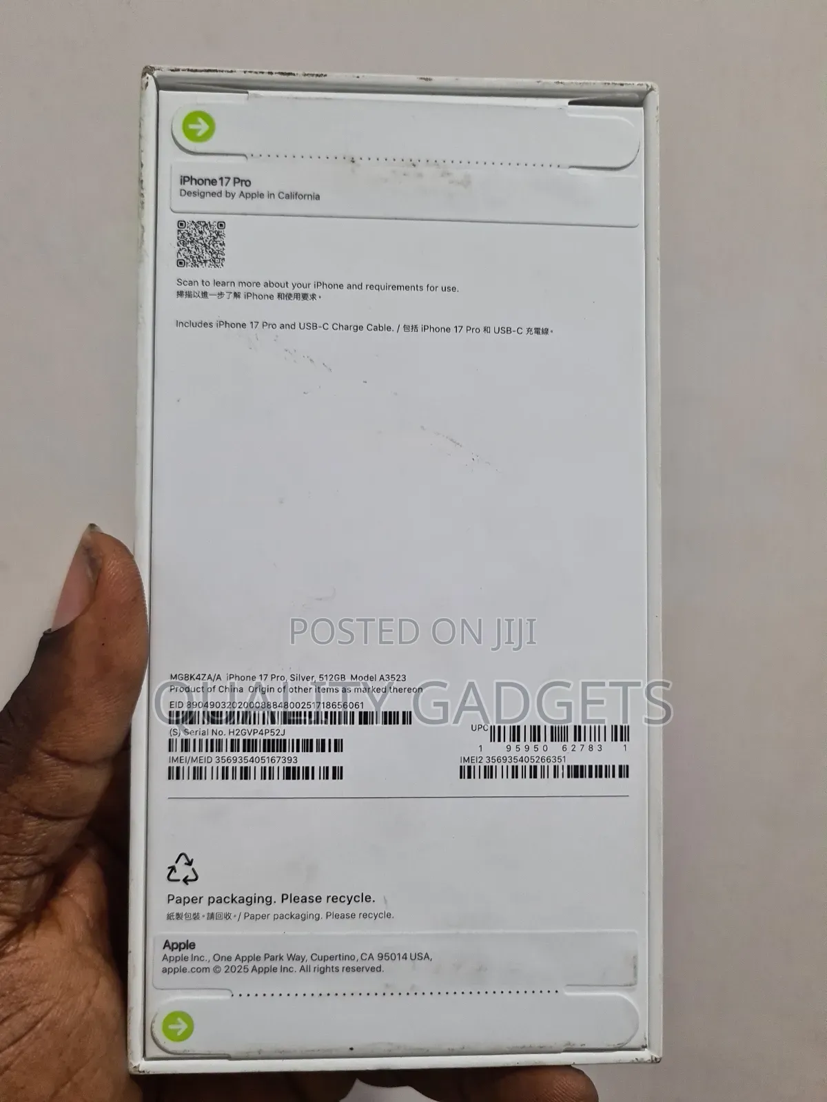 New Apple iPhone 17 Pro 512 GB Silver
