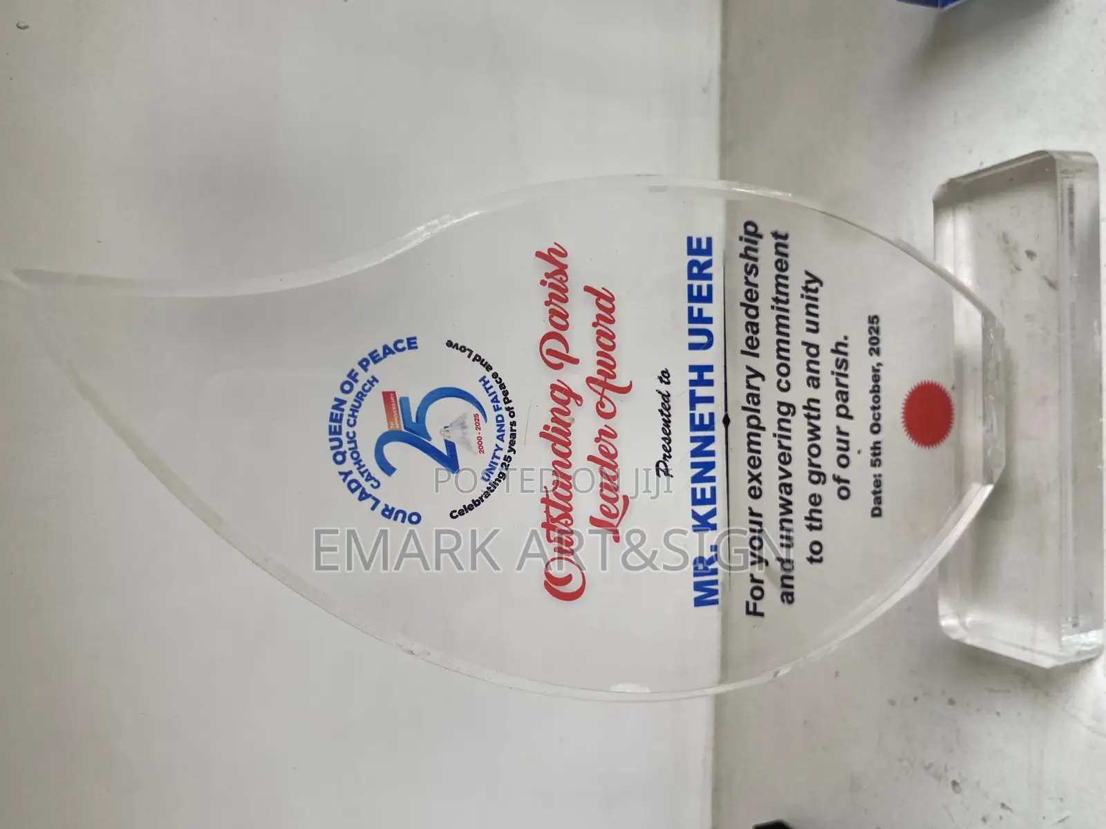 Printing on Award Acrylic