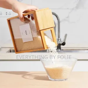 Wooden Airtight Storage Container for Rice and Cereal