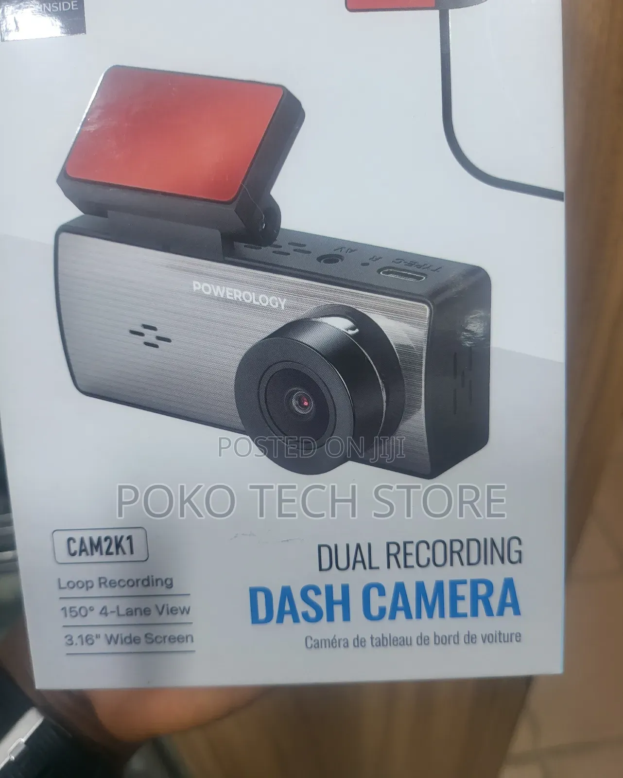 Powerology Cam2k1 Dual Recording Dash Camera.