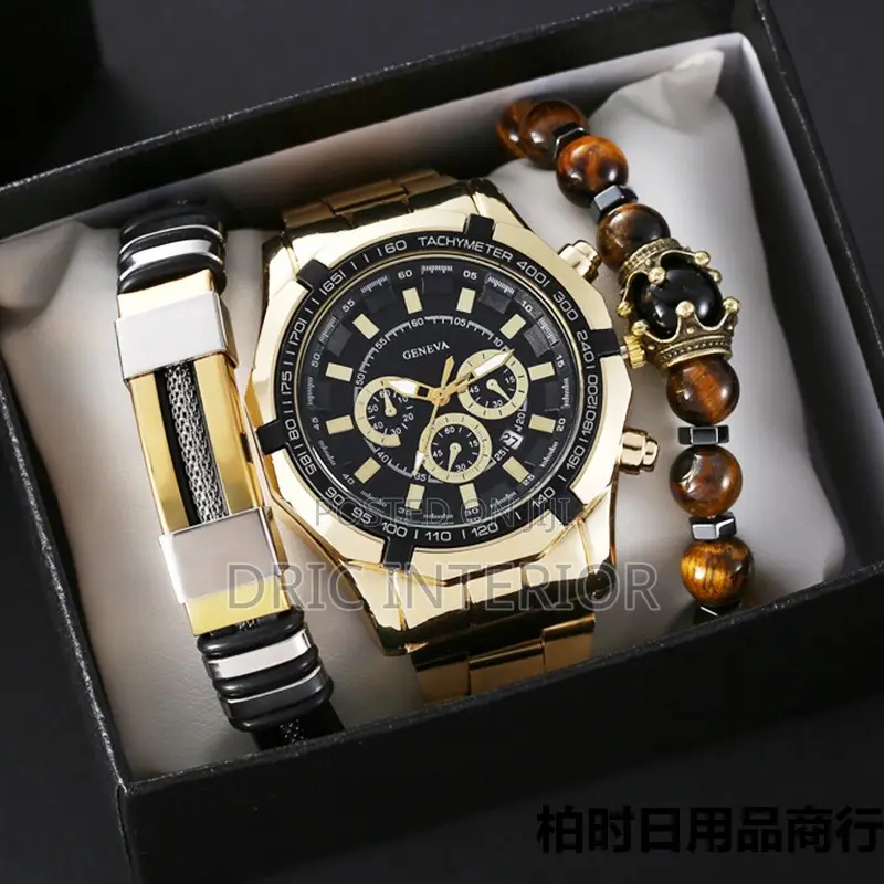 Men Chain Gift Set Wristwatch