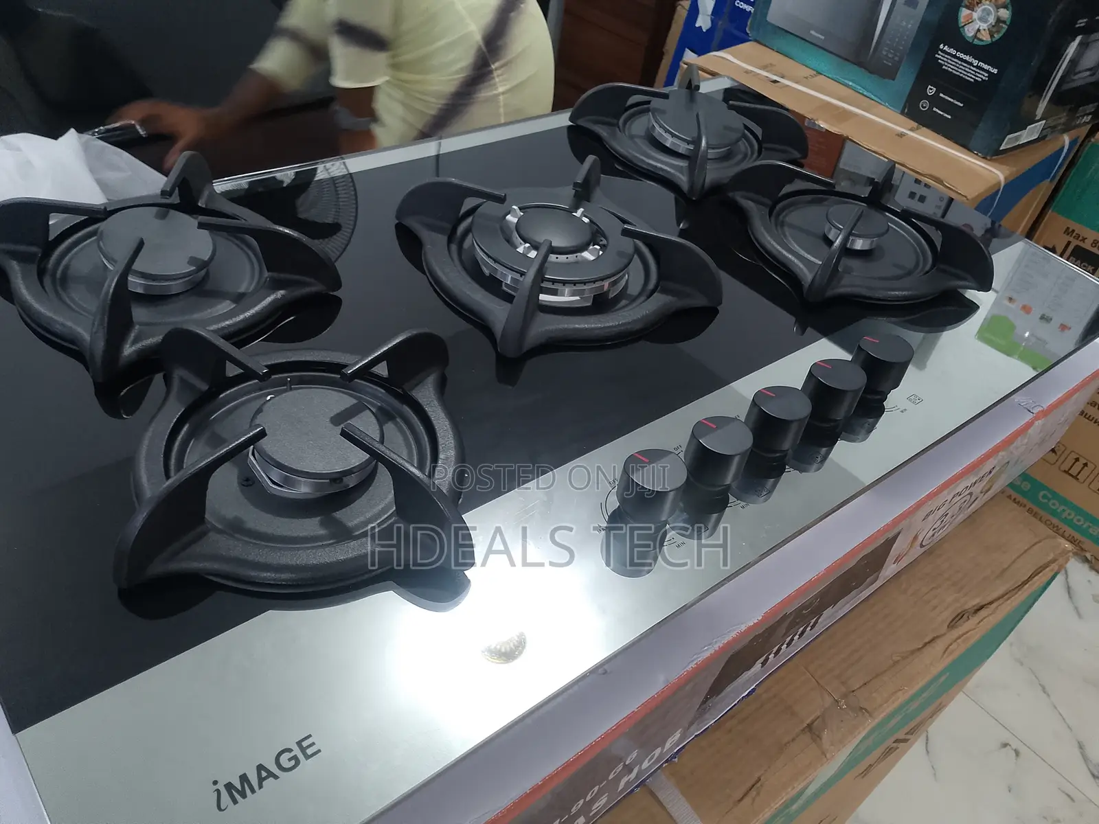 Prime Flame Luxury Image Tempered Glass Gas Hob