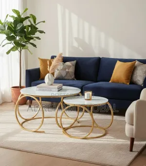 Nordic Glass Top Twin Center Table