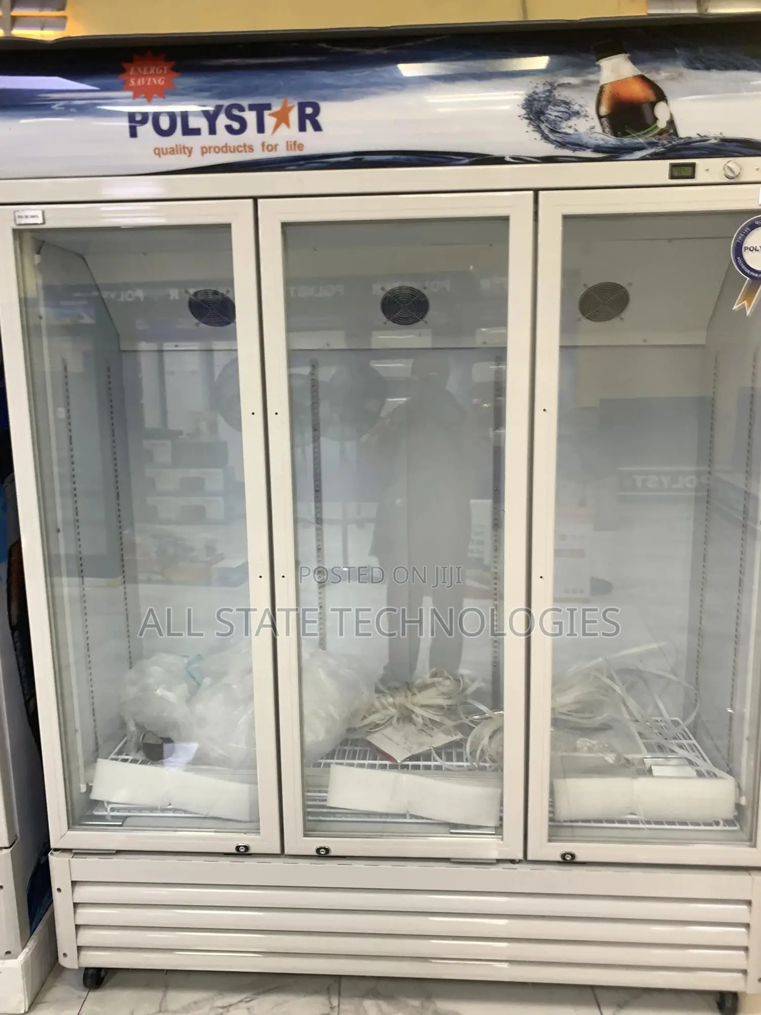 Polystar Commercial Showcase Fridge With Three Glass Doors