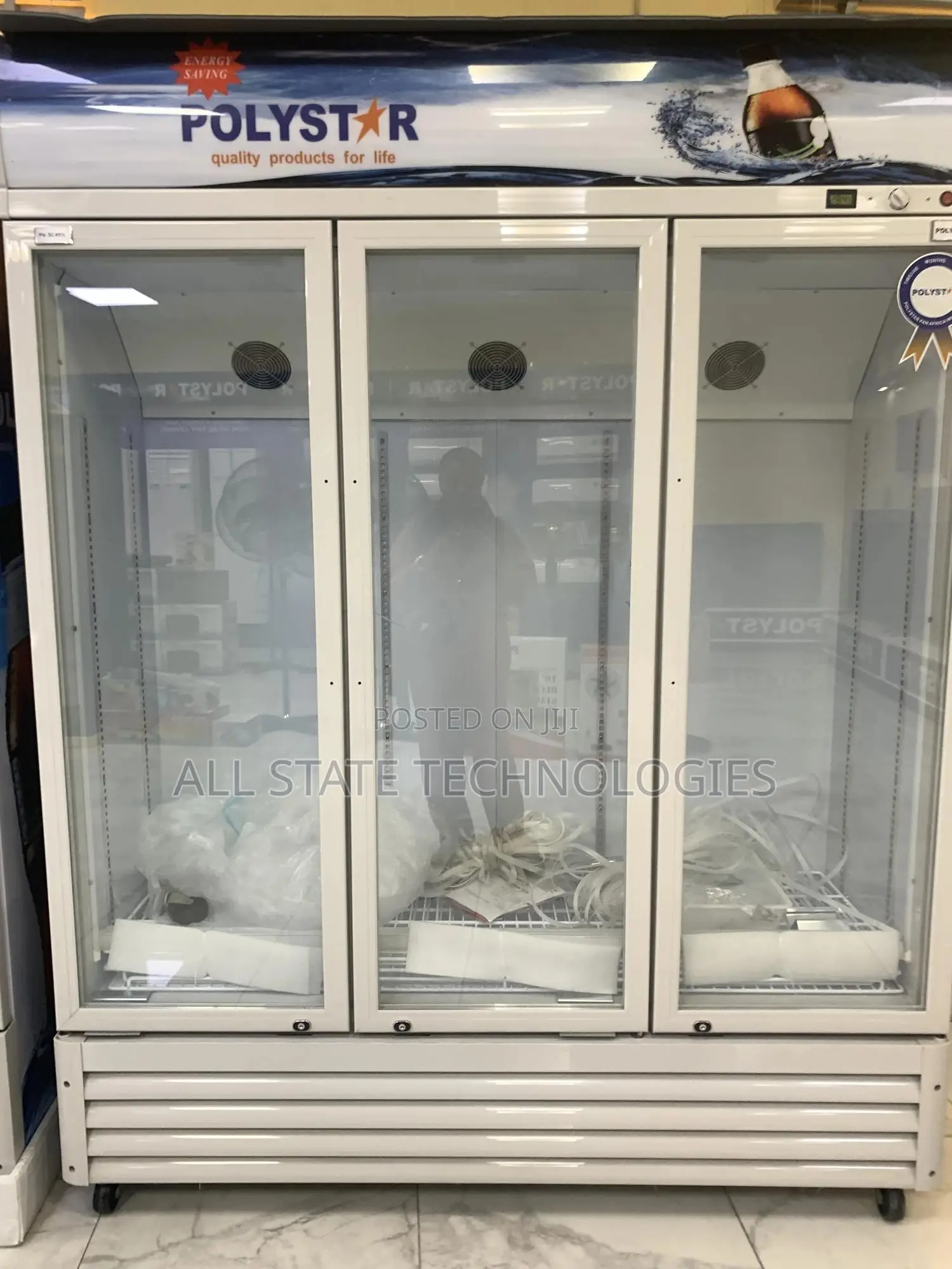 Polystar Commercial Glass Display Fridge – Three Doors