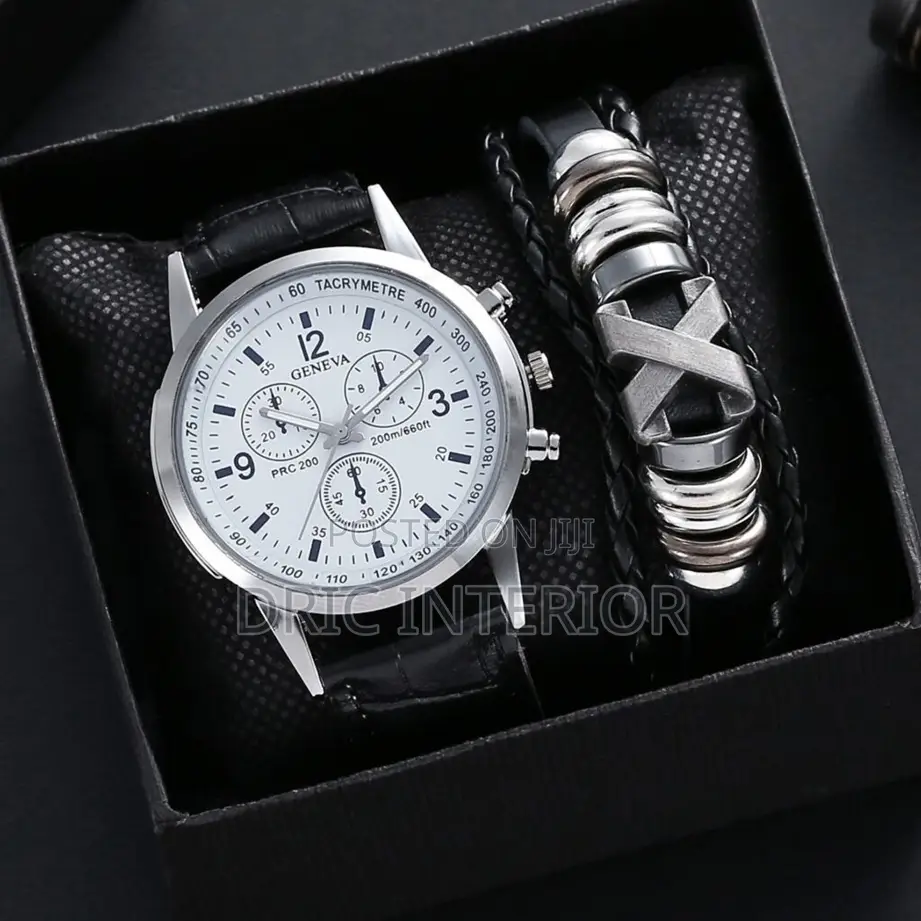 Men's Leather Wristwatch