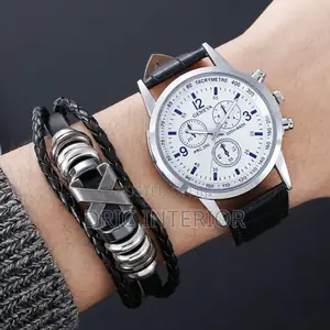 Men's Leather Wristwatch