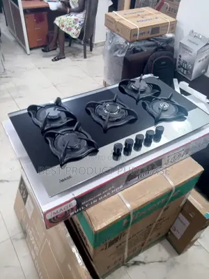 Image Im-90-G6 5 Burner Gas Hob - New 90cm Tempered Glass