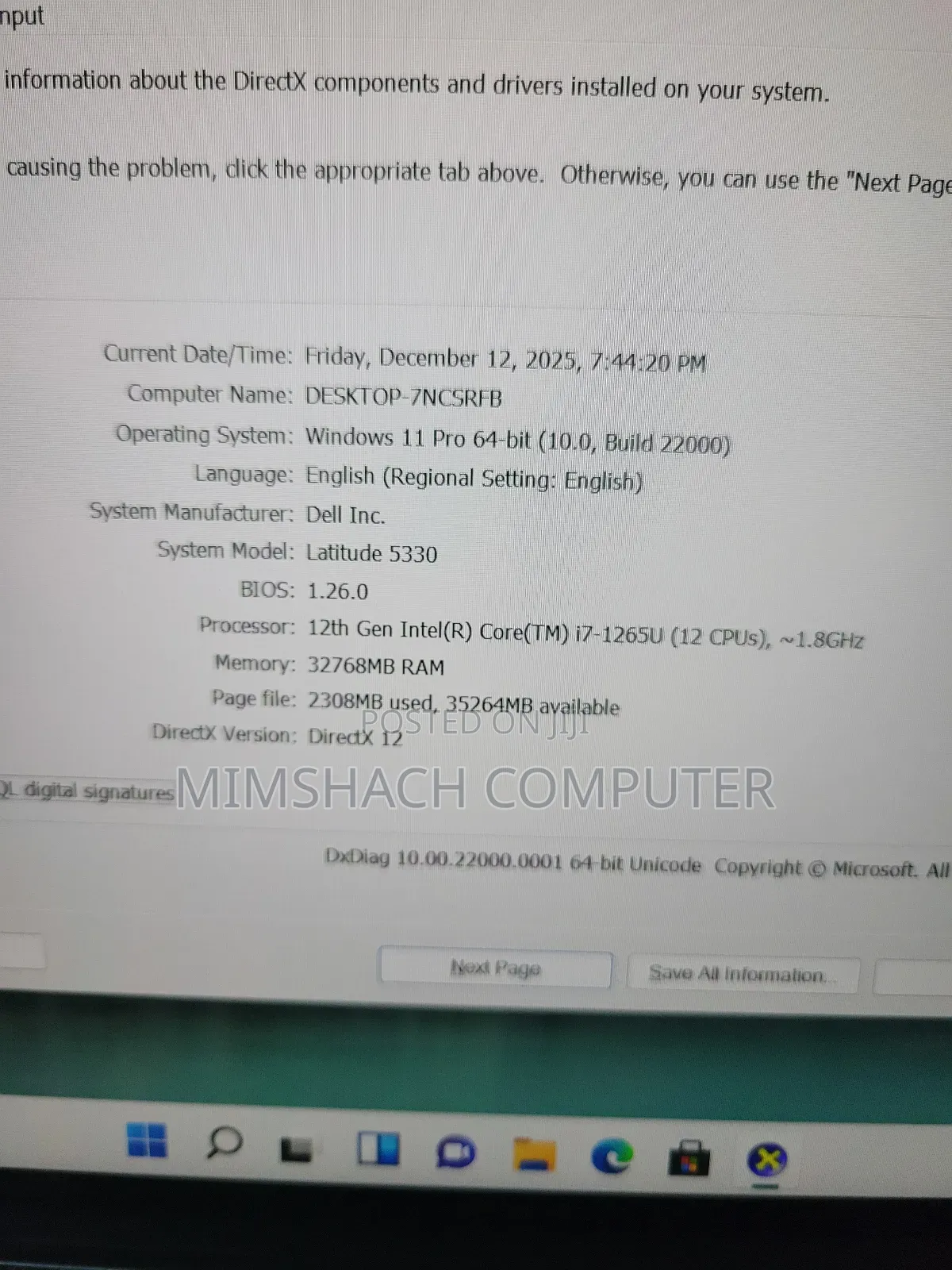 Laptop Dell Latitude 5330 32GB Intel Core I7 SSD 512GB