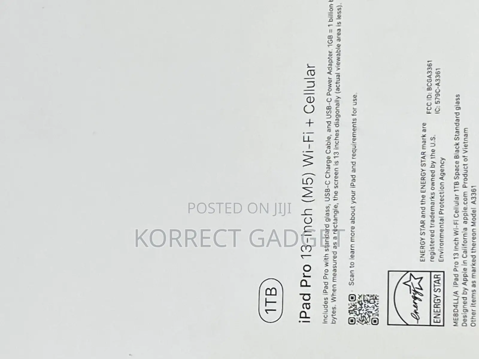 New Apple iPad Pro 13 (2025) 1 TB Black