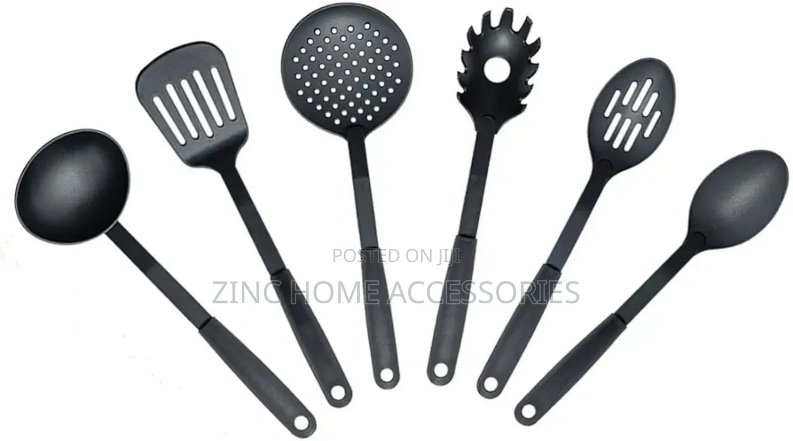 Prima 7pc Black Nylon Utensil Set