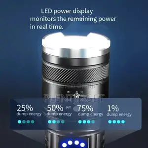 1pc Tactical Retractable Zoom Led Flashlight, Lithium-Ion Battery, THR