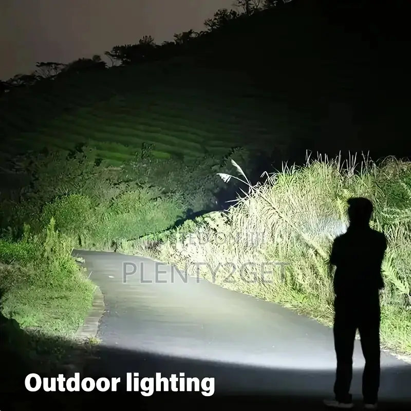 1pc Tactical Retractable Zoom Led Flashlight, Lithium-Ion Battery, THR