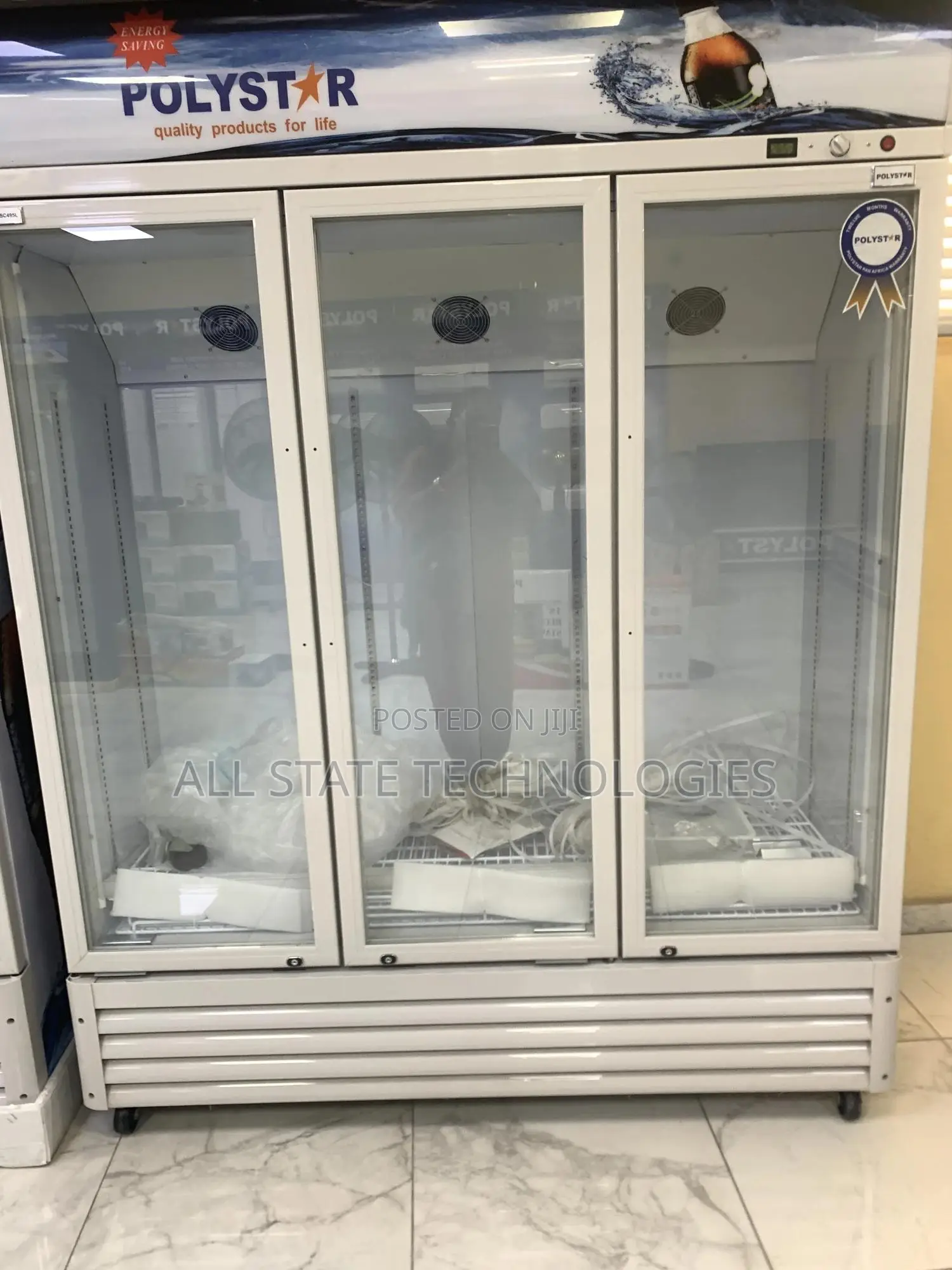 Polystar Commercial Upright Fridge With 3 Display Doors