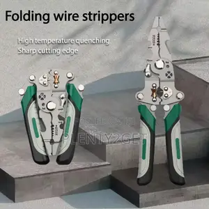 Versatile Electrician's Wire Stripper - Foldable, Multi-Function Tool
