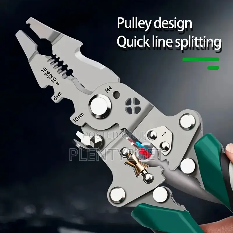 Versatile Electrician's Wire Stripper - Foldable, Multi-Function Tool