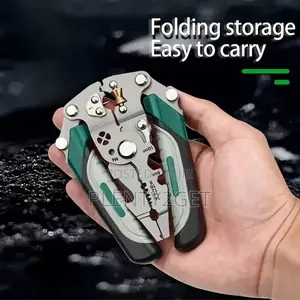 Versatile Electrician's Wire Stripper - Foldable, Multi-Function Tool