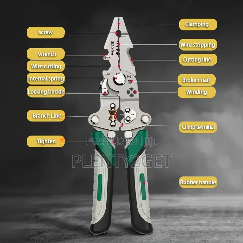 Versatile Electrician's Wire Stripper - Foldable, Multi-Function Tool