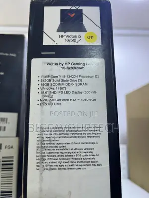 New Laptop HP Victus 15 16GB Intel Core i5 SSD 512GB