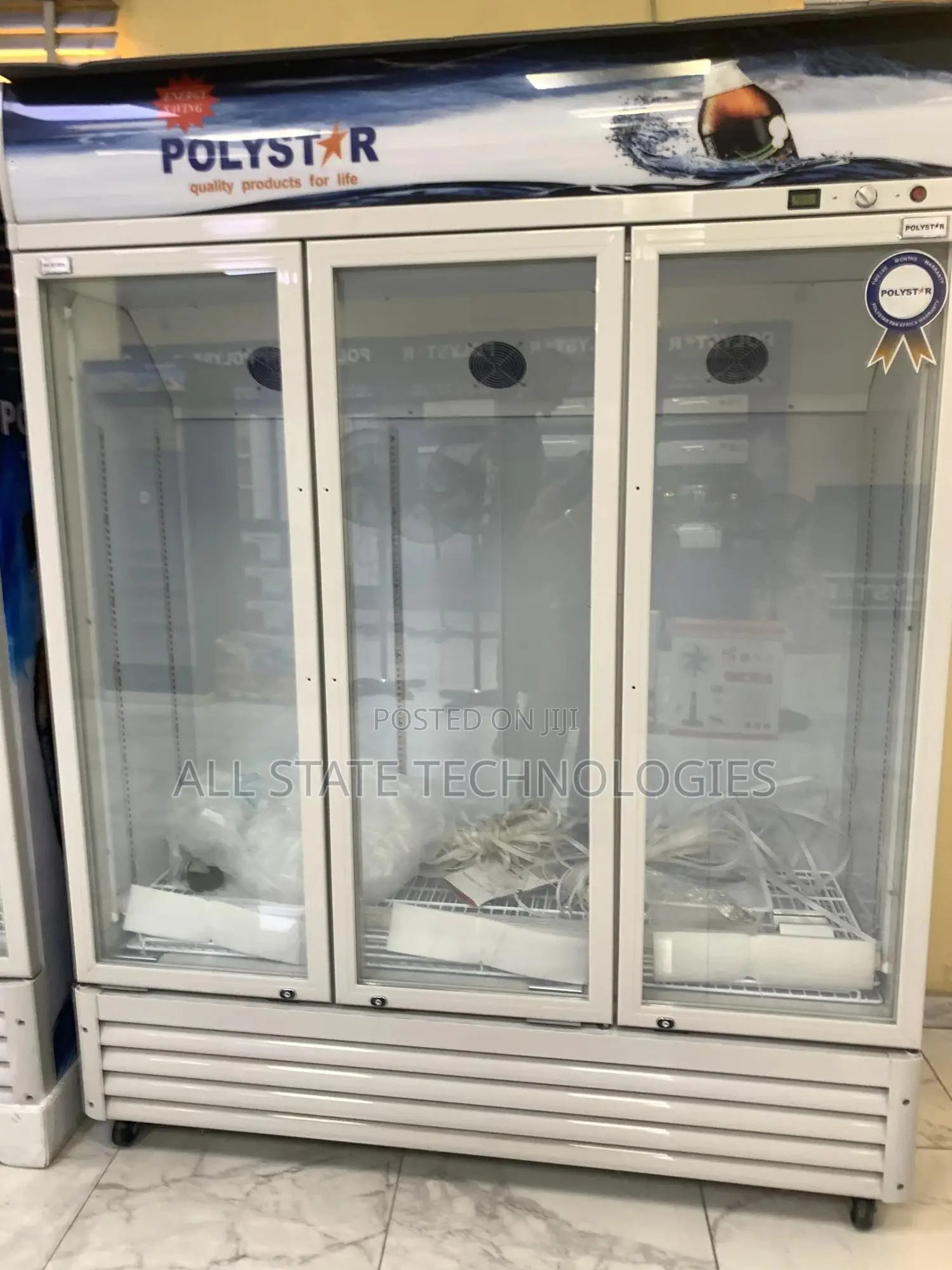 Polystar Three Door Vertical Display Refrigerator
