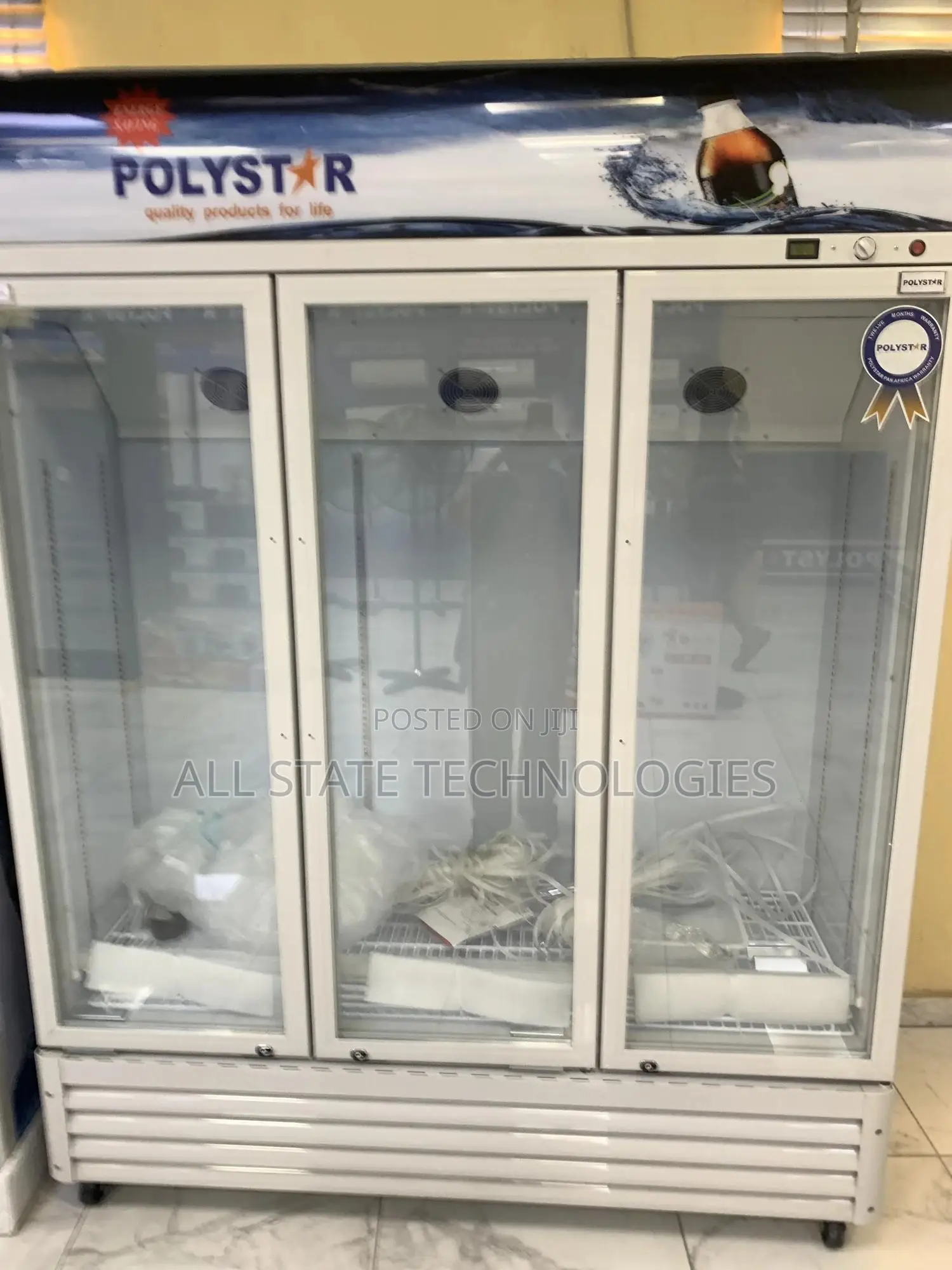 Polystar Vertical Display Fridge – Three Door Model