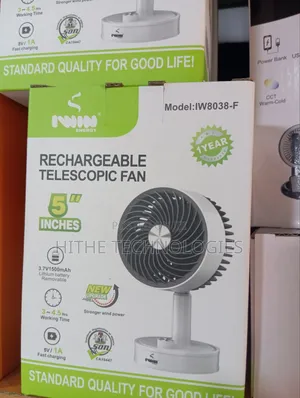 Rechargeable 5" Telescopic Hand and Table Fan