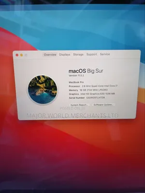 Laptop Apple MacBook Pro 2017 16GB Intel Core I7 SSD 512GB