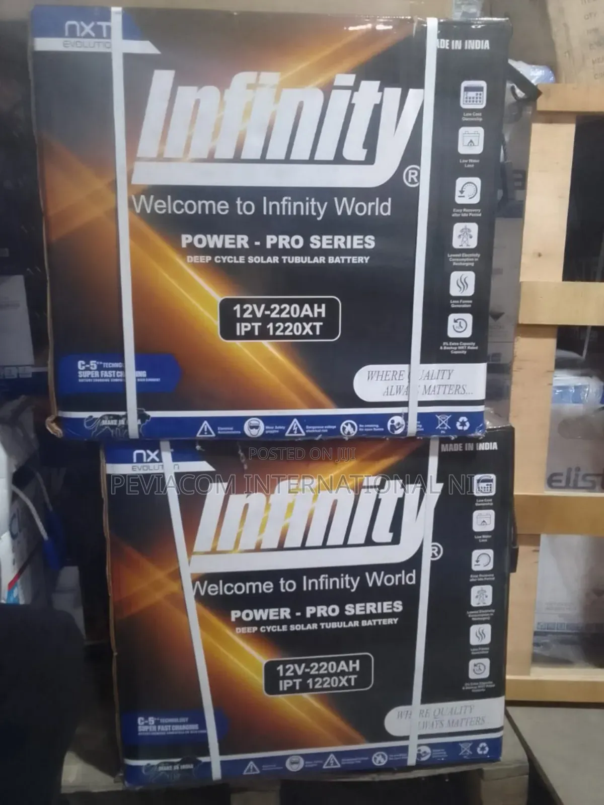 Infinity 220ah Tubular Battery