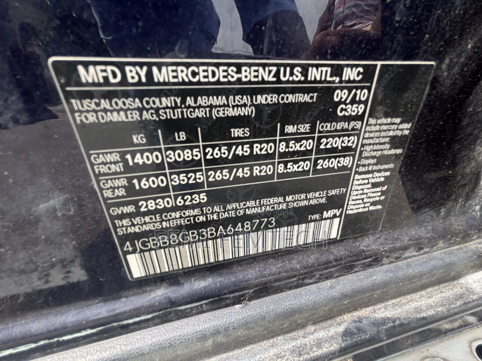 Mercedes-Benz M Class ML 350 4Matic 2011 Blue