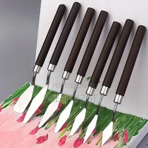 7pcs Set of Stainless Steel Palette Knives - Ideal for Oil Painting