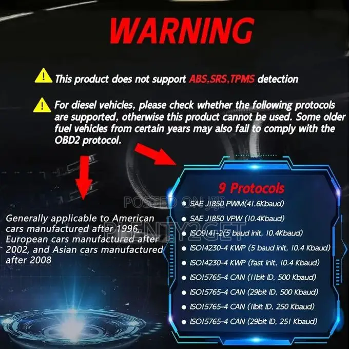 Obdii Diagnostic Tool for Cars: Code Reader Engine Fault Scanner