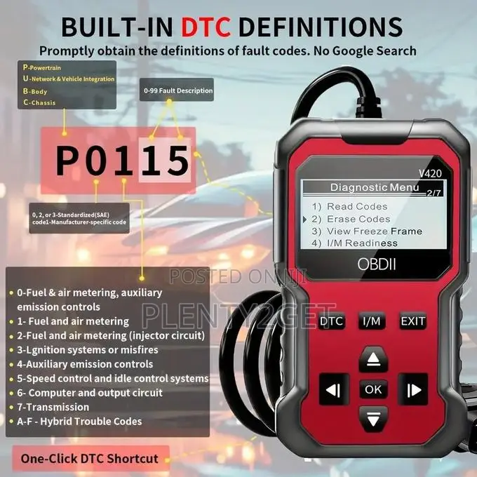 Obdii Diagnostic Tool for Cars: Code Reader Engine Fault Scanner