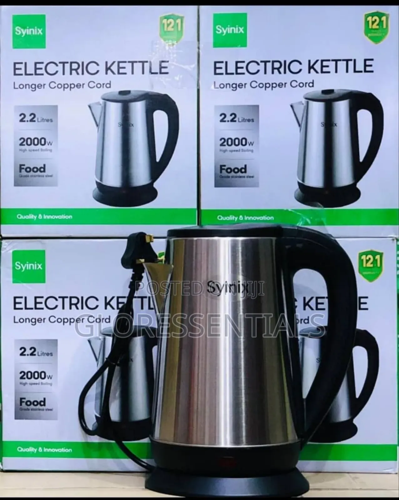 Syinix Eletric Stainless Jug 2.2l