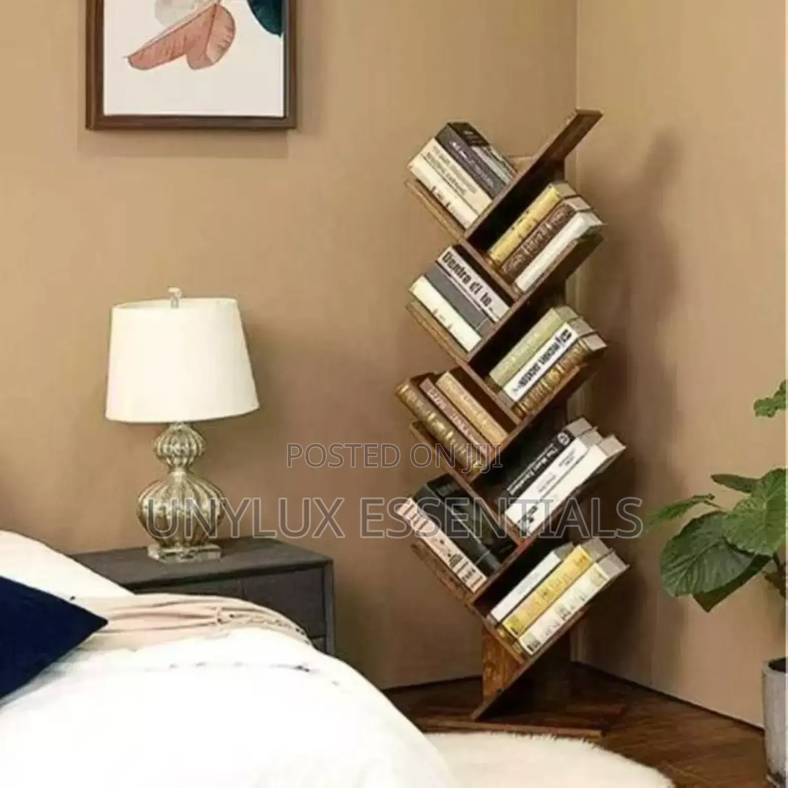Wooden 8-Tier Tree Bookshelf