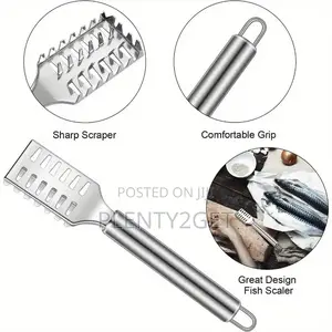 3pcs Stainless Steel Fish Scale Scraper Set - Easy-to-Use, Durable Kit