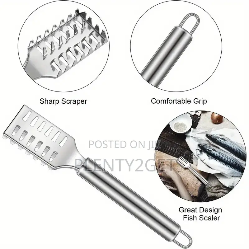 3pcs Stainless Steel Fish Scale Scraper Set - Easy-to-Use, Durable Kit