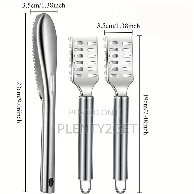 3pcs Stainless Steel Fish Scale Scraper Set - Easy-to-Use, Durable Kit