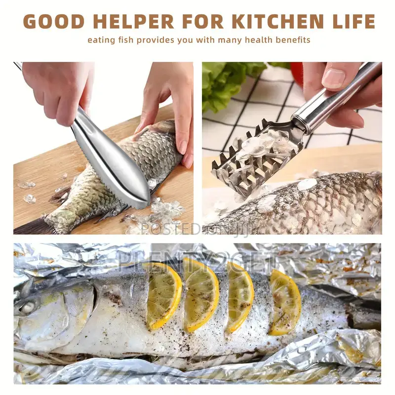3pcs Stainless Steel Fish Scale Scraper Set - Easy-to-Use, Durable Kit