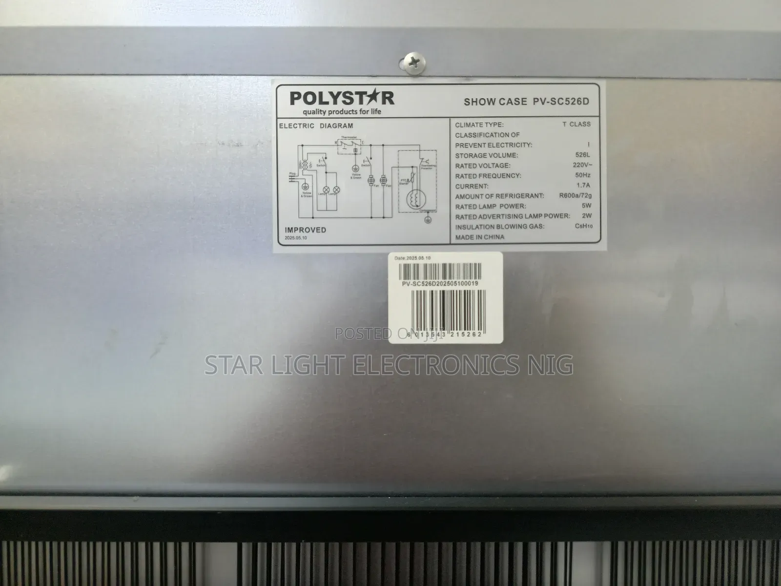 725 Liters Freezer Polystar
