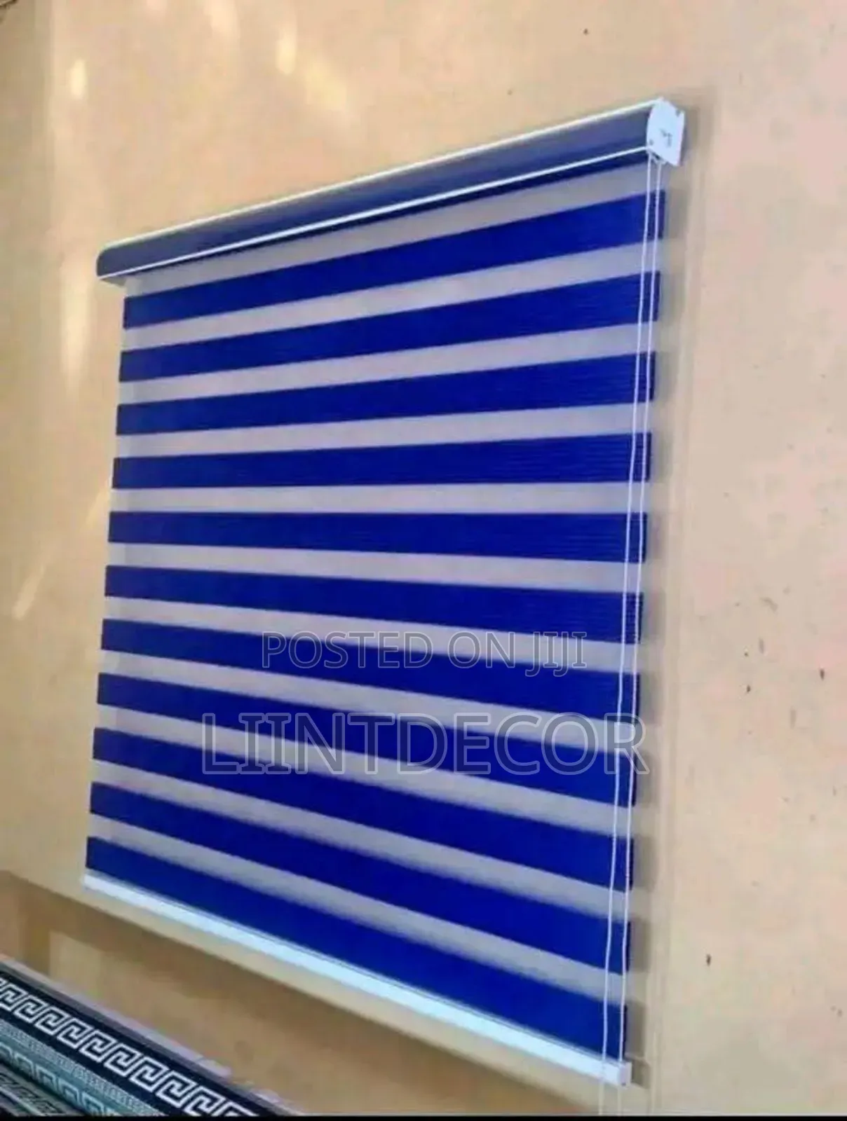 Blue Day and Night Window Blinds