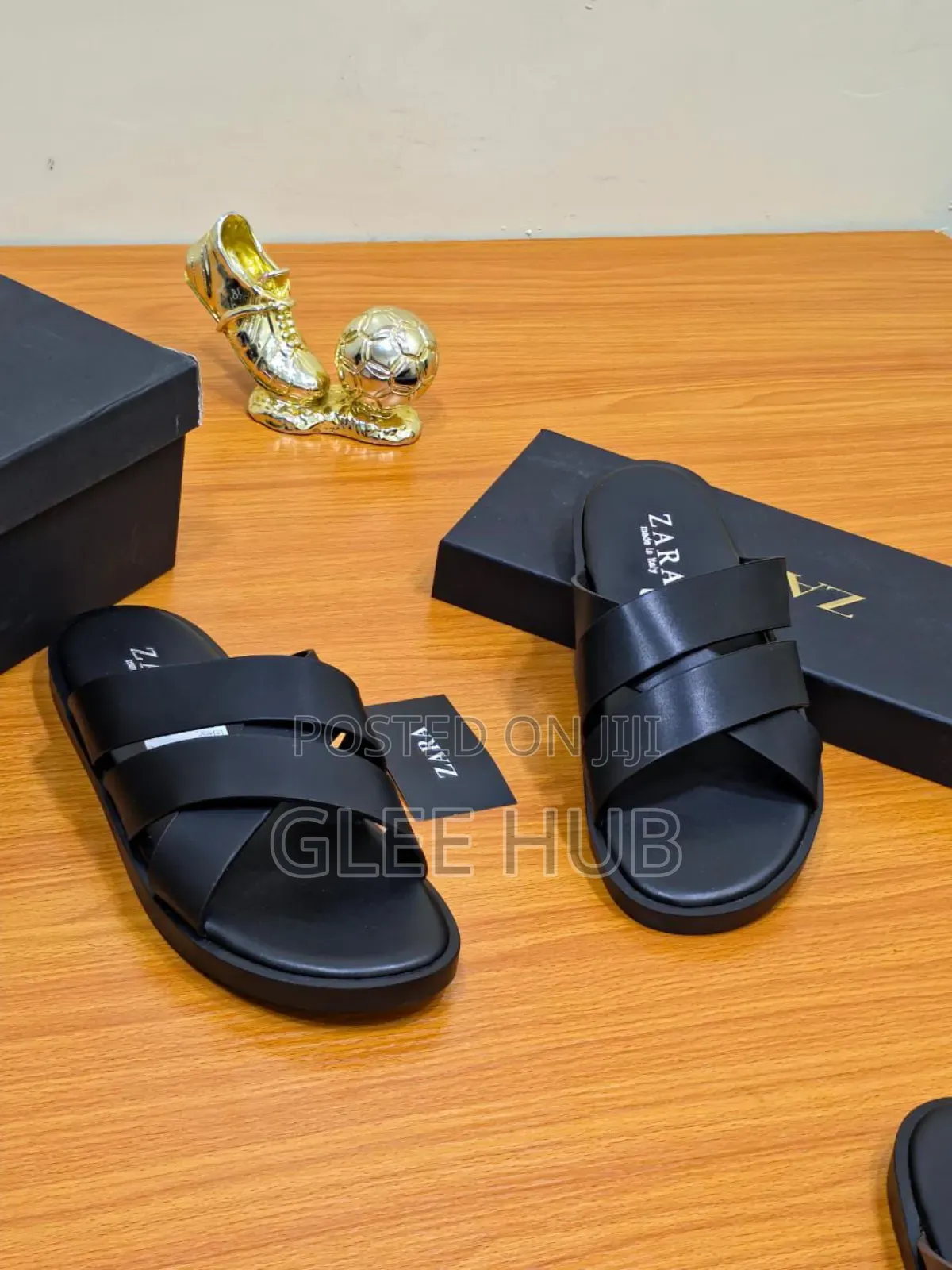 Zara Leather Slippers