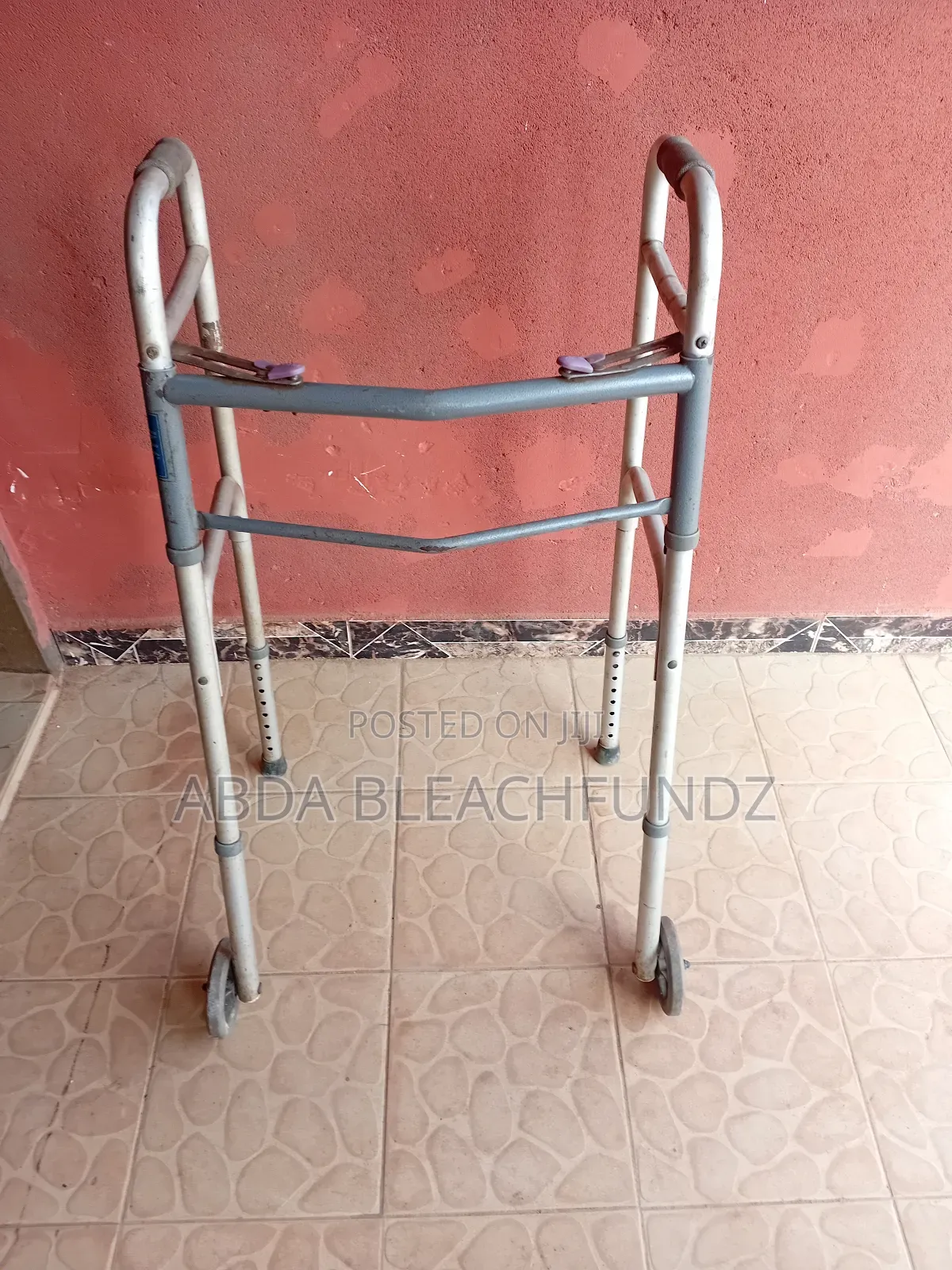 Generic Foldable Walker, Standing Support Frame Wheel.