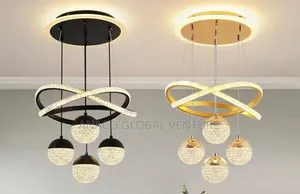 Modern Led Chandelier Light 3 Colour Light With Remote Control