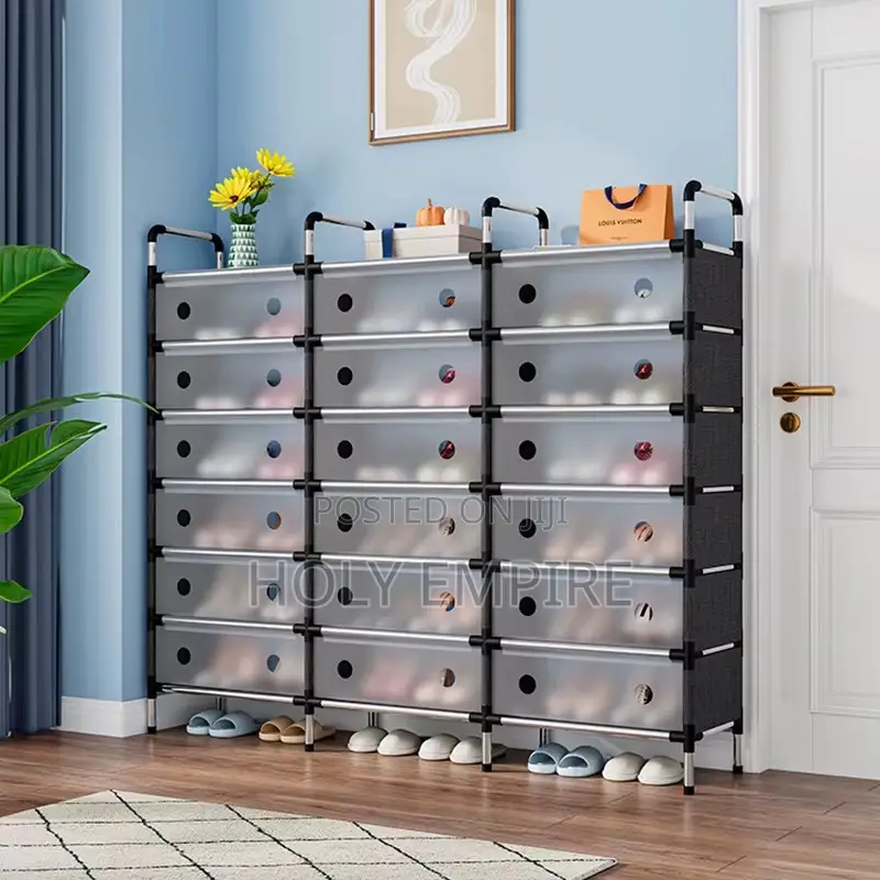 Dustproof Multi-Tier Shoe Rack Multifunction Saving Space Shoe Storage