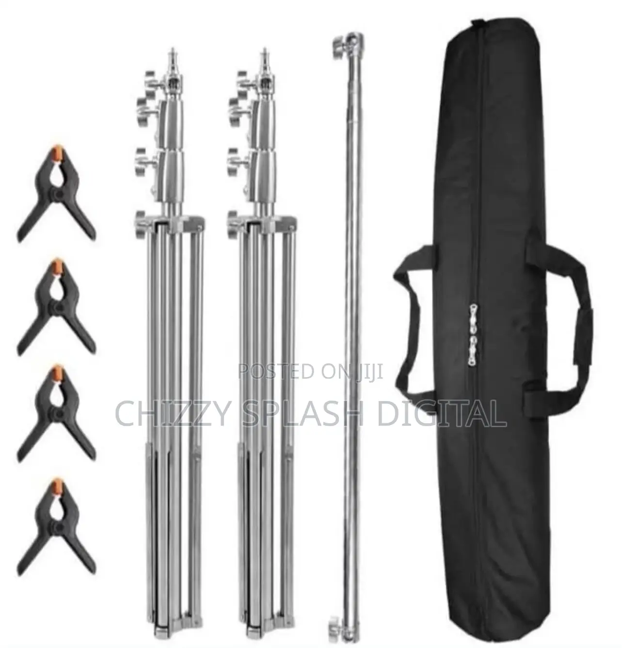 Silver Mobile Backdrop Stand Kit
