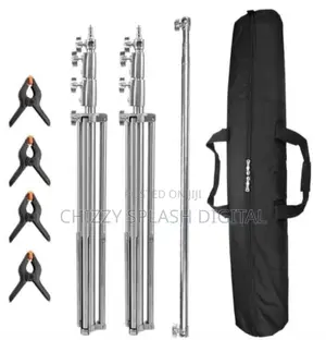 Silver Mobile Backdrop Stand Kit
