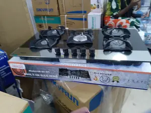 90×60 Cm Image Built-in Gas Hob Featuring Five Cooking Zones